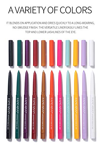 GL-Turelifes - Juego de delineador de ojos líquido mate de 6 colores, lápiz delineador de ojos colorido resistente al agua, lápiz delineador de ojos mate de larga duración (A)