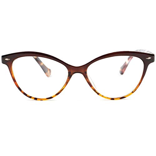 Glamour Favy - Gafas de lupa con mariposa, color marrón y negro