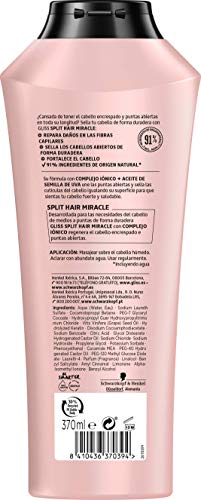 Gliss - Champú para pelo abierto y encrespado - Split Hair Miracle - 6uds de 370ml (2.220ml) – Gama Selladora