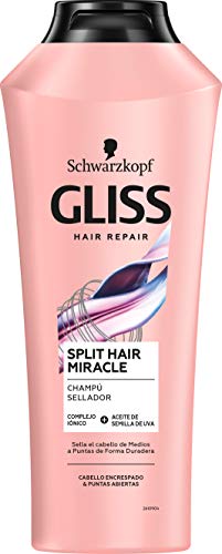 Gliss - Champú para pelo abierto y encrespado - Split Hair Miracle - 6uds de 370ml (2.220ml) – Gama Selladora