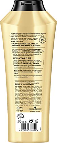 Gliss - Champú para pelo castigado o quebradizo - Ultimate Oil Elixir - 250ml– Gama Nutrición