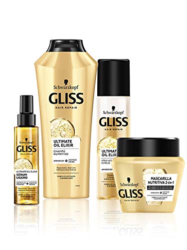 Gliss - Champú para pelo castigado o quebradizo - Ultimate Oil Elixir - 250ml– Gama Nutrición