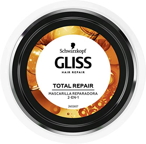 Gliss - Mascarilla para cabello seco - Total Repair – 6uds de 300 ml (1.800ml) – Gama reparación