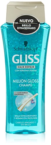 Gliss Million Gloss - Champú, 2 piezas, 200 gr
