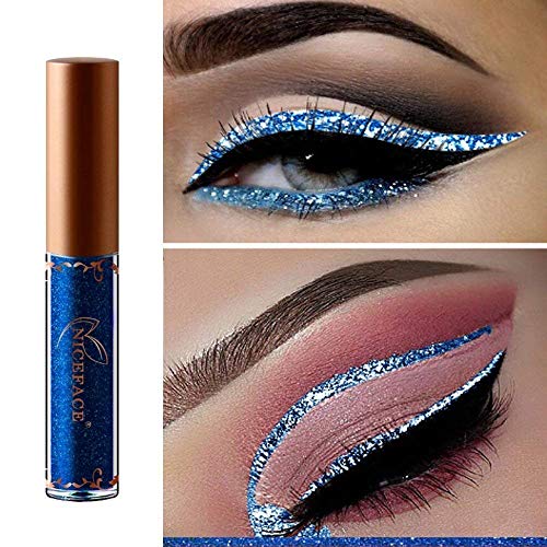 Glitter Liquid 8 Color Lápices de Ojos Impermeable Sparkle Larga Duración Metallic Delineadores Pen Shimmer Sombra