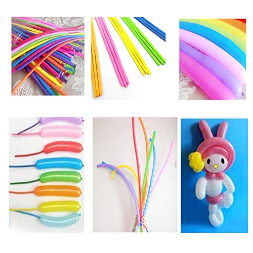 Globos Largos,Multicolores Largos Globos, Para Diy Forma Globoflexia Forma Animales, Látex Bodas Para pancarta para niños, actividad de juego de payasos, promoción de fiestas o decoración Globos