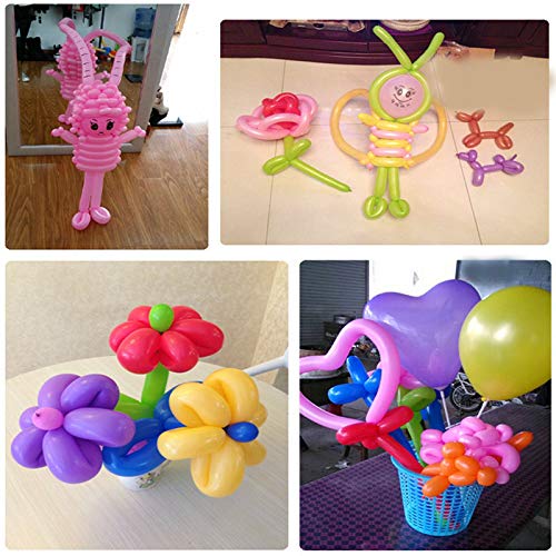 Globos Largos,Multicolores Largos Globos, Para Diy Forma Globoflexia Forma Animales, Látex Bodas Para pancarta para niños, actividad de juego de payasos, promoción de fiestas o decoración Globos