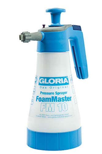 GLORIA FoamMaster FM 10 | Pulverizador de espuma | Capacidad de llenado 1 L | Cartuchos de espuma intercambiables | Pulverizador a presión para la limpieza de coches