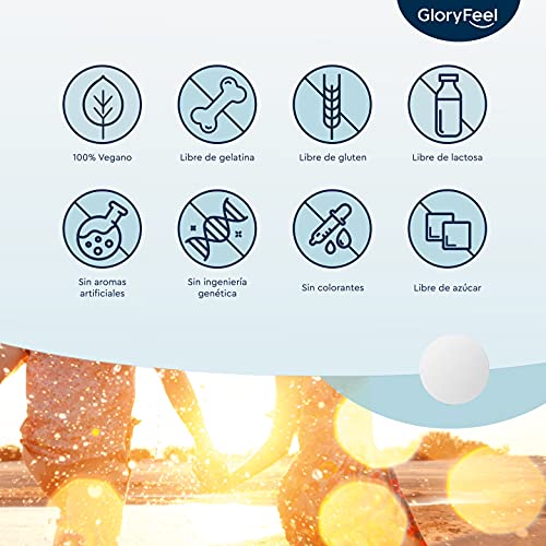 GloryFeel Biotina + Zinc + Selenio - 400 Comprimidos Veganos (Suministro para 1+ año) - Apoya el crecimiento del cabello y fortalece la piel y las uñas - Sin aditivos innecesarios