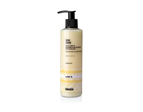 Glossco, Crema acondicionadora que protege el cabello de la exposición solar, la sal y el cloro. 240 ml