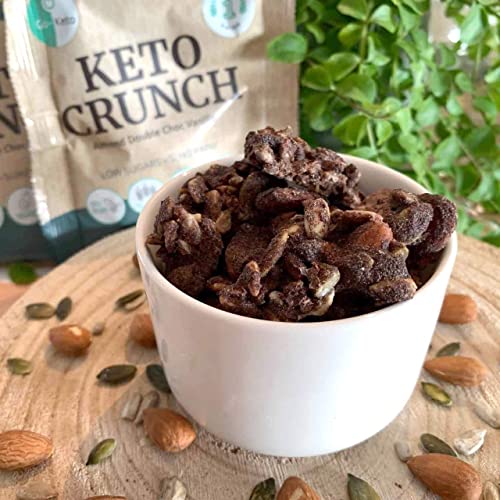 Go-Keto Trial Pack - 2x Keto Bar, 2x Protein Bar, 4x Keto Crunch (40g cada una) | con proteína de guisante, almendras, aceite de coco, semillas de calabaza, cacao | perfecto para la dieta keto, vegano