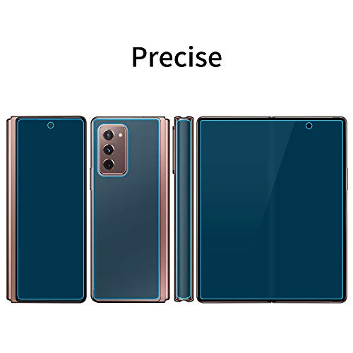 GOBUKEE [4+1] Protector de pantalla Galaxy Z Fold2 con protector de lente de cámara [Fácil de instalar] [Antigolpes] Película de TPU flexible Go-Flex para Galaxy Z Fold 2 5G (N)