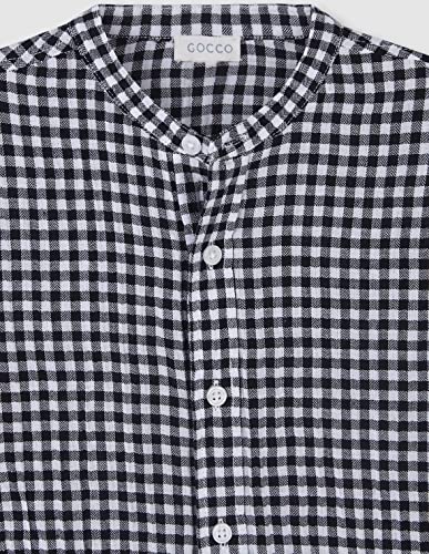 Gocco Camisa Cuadro Vichy, Negro, 9-10 años Chicos