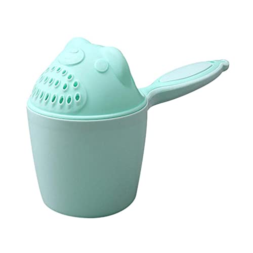 Gofeibao Taza De Champú para BebéS Taza De BañO para NiñOs El Pelo del bebé enjuagadora Juguetes de baño para bebé Jarra de baño para Lavar el Cabello Green