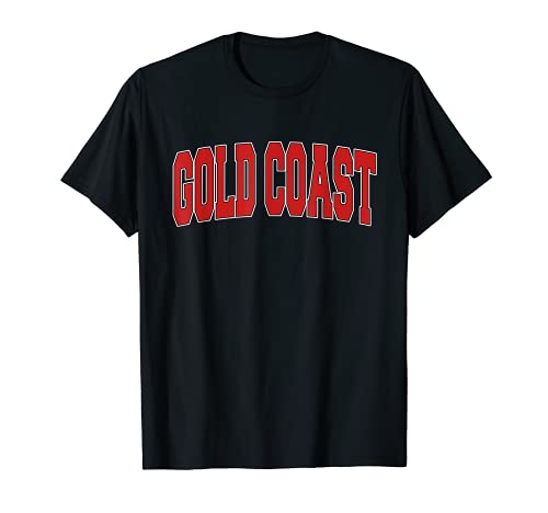 Gold Coast AUSTRALIA Estilo Varsity Vintage Retro Aussie Camiseta