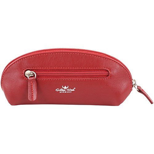 Golden Head Polo Zipped Key Case Red