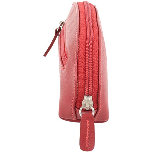 Golden Head Polo Zipped Key Case Red