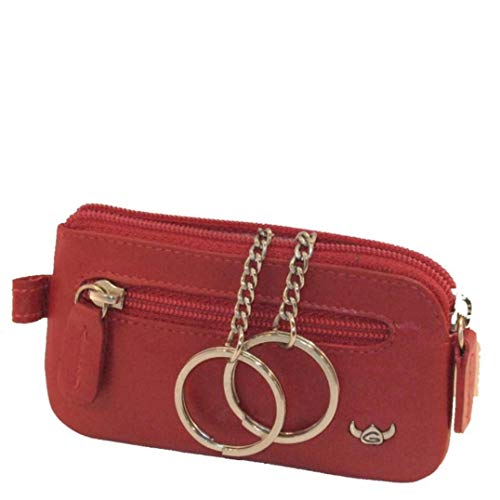 Golden Head Polo Zipped Key Case Red