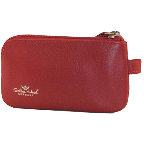 Golden Head Polo Zipped Key Case Red
