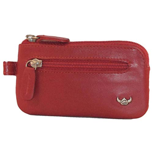 Golden Head Polo Zipped Key Case Red