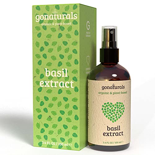 GoNaturals Tratamiento Capilar con Extracto de Albahaca - Spray Pelo Orgánico y Natural, Tratamiento Hidratante Cabello - Hidratacion Profunda Cabello Seco y Dañado - Alternativa a la Ronquina, 100ml