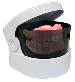 Good Ideas Sonic Denture Cleaner (883) Cleans dentures professionally.