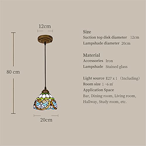 Good thing Araña De Estilo Tiffany De 8 Pulgadas, Patrón De Forma De Corazón Vidrio Colgante Colgante Accesorio, Pantalla De Cristal, Lámparas Colgantes De Techo para Dormitorio Sala De Estar Comedor