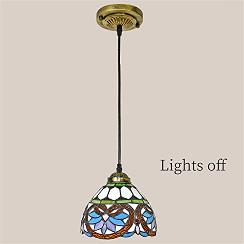 Good thing Araña De Estilo Tiffany De 8 Pulgadas, Patrón De Forma De Corazón Vidrio Colgante Colgante Accesorio, Pantalla De Cristal, Lámparas Colgantes De Techo para Dormitorio Sala De Estar Comedor