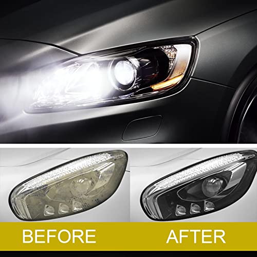 gormyel Limpiador de Faros, Kit de pulverización de reparación de Faros de Coche, Spray de Limpieza de Faros de vehículos, Limpiador para Eliminar la turbidez de los Faros, para Todos los Coches