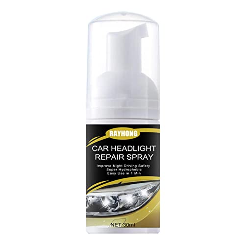 gormyel Limpiador de Faros, Kit de pulverización de reparación de Faros de Coche, Spray de Limpieza de Faros de vehículos, Limpiador para Eliminar la turbidez de los Faros, para Todos los Coches
