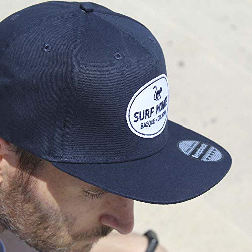 Gorra Full Patch Snapback - Surf Monkey - Gorra de béisbol para Hombre - Talla única - Cierre ajustable Snapback - Visera Plana - 100% algodón - Diseño 5 paneles - Envío Gratis 24/48h (Azul Marino)