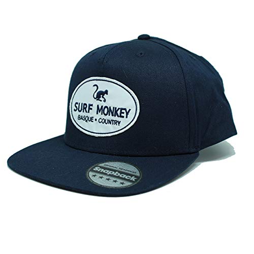Gorra Full Patch Snapback - Surf Monkey - Gorra de béisbol para Hombre - Talla única - Cierre ajustable Snapback - Visera Plana - 100% algodón - Diseño 5 paneles - Envío Gratis 24/48h (Azul Marino)