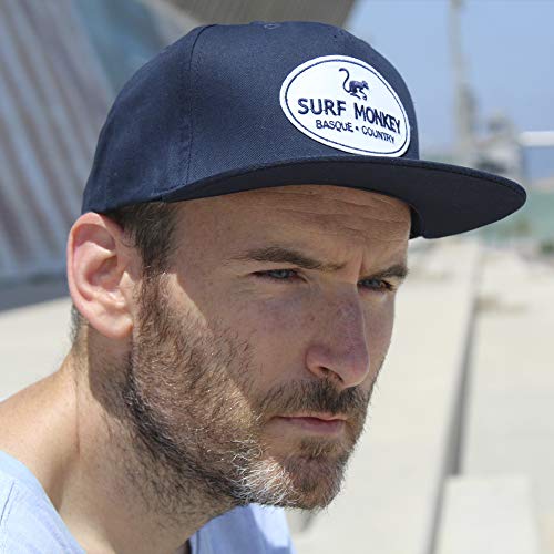 Gorra Full Patch Snapback - Surf Monkey - Gorra de béisbol para Hombre - Talla única - Cierre ajustable Snapback - Visera Plana - 100% algodón - Diseño 5 paneles - Envío Gratis 24/48h (Azul Marino)
