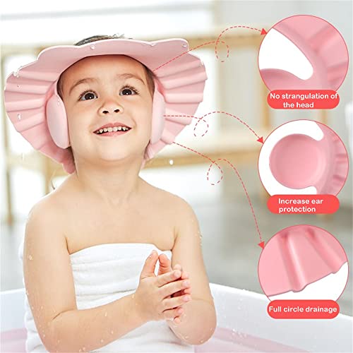 Gorro Ducha Niños, Gorro de Ducha de Baño de Bebé, Gorro de Ducha Bebé, Ajustable Gorro de Ducha Para Bebé, Gorra de Ducha Para Bebé Impermeable, Para Bebés, Niños