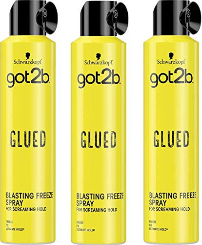 got2b sprühkleber Freeze esmalte de pelo, 3 Pack (3 x 300 ml)