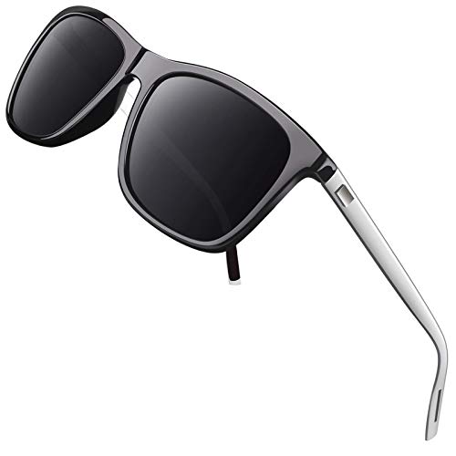 GQUEEN Gafas de sol Mujer Hombre Polarizadas Al-Mg Clásico Retro UV400 GQ33