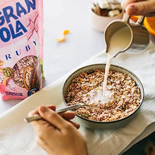 Granola con Chocolate Ruby sin Gluten - 275 g - Horneada con Aceite de Oliva Virgen Extra - Productos Naturales - Cereales sin Gluten - Proceso 100% Artesano - La Newyorkina