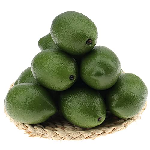 Gresorth 8pcs Artificiales Natural Simulacion Verde Limon Decoracion Falso Fruta Casa Cocina Fiesta Decorativos Accesorios