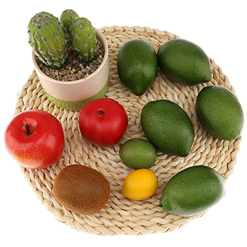 Gresorth 8pcs Artificiales Natural Simulacion Verde Limon Decoracion Falso Fruta Casa Cocina Fiesta Decorativos Accesorios