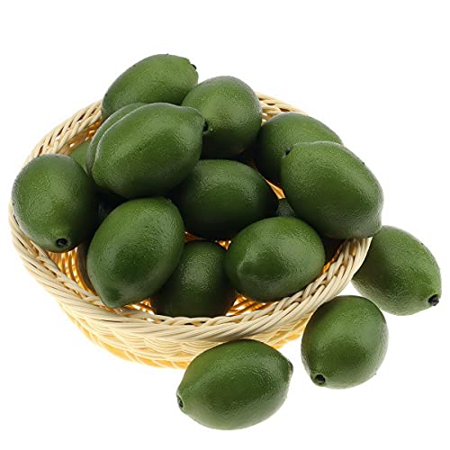 Gresorth 8pcs Artificiales Natural Simulacion Verde Limon Decoracion Falso Fruta Casa Cocina Fiesta Decorativos Accesorios