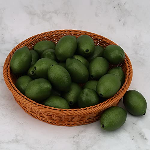 Gresorth 8pcs Artificiales Natural Simulacion Verde Limon Decoracion Falso Fruta Casa Cocina Fiesta Decorativos Accesorios