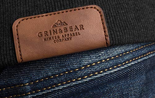 Grin&Bear Sudadera con capucha para hombre, corte ajustado, con logotipo de diseño estampado GEC540 Negro M