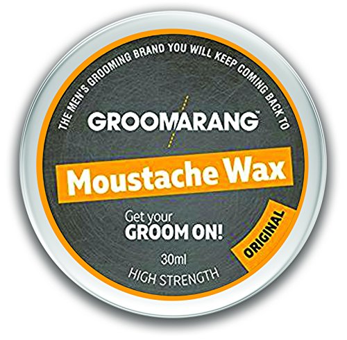 Groomarang - Cera para bigote (30 ml), diseño extra fuerte para dar forma y nutrir a tu bigote y barba, 100 % natural, orgánico, no probado en animales, regalo para él