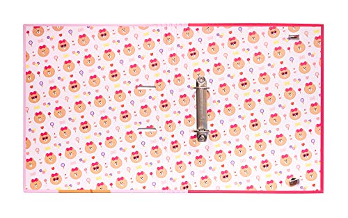 Grupo Erik - Carpeta 2 anillas troquelada premium Line Friends, A4, 32x26 cm