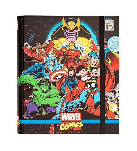 Grupo Erik - Carpeta 2 anillas troquelada premium Marvel Comics Los Vengadores, A4, 32x26 cm (C2AT0014)
