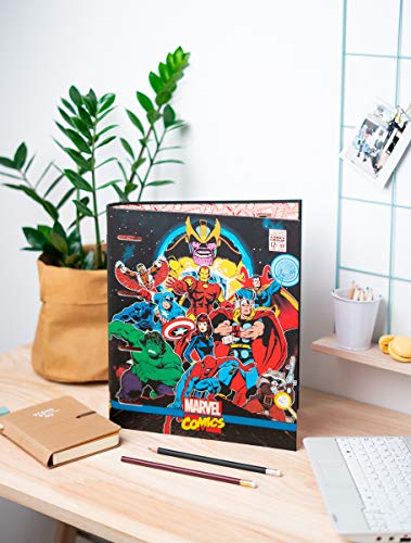 Grupo Erik - Carpeta 4 anillas troquelada premium Los Vengadores, Marvel Comics, 32x26 cm