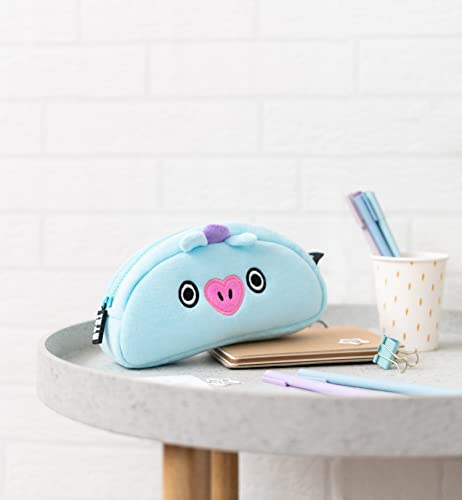 Grupo Erik Estuche Escolar BT21 - Estuche BT21 Mang, Estuche Rectangular Vuelta al Cole - Estuche BTS - Producto con Licencia Oficial, Azul