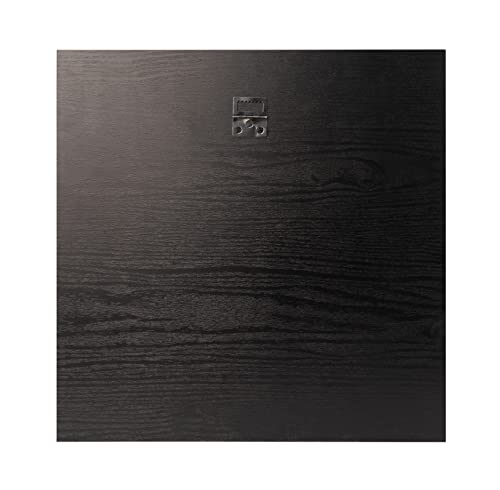 Grupo Erik Marco para vinilo 35.5 x 35.5 cm negro - incluye anclaje - Marco madera negro para disco LP 12" - Marco sin cristal, para decoración hogar - Marco foto