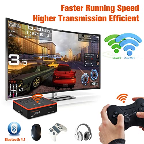 GTMEDIA GT Combo 4K Ultra HD Decodificador Receptor de Satélite DVB-S/S2/S2X+ T/T2/Cable/ISDBT Receptor de TV, HEVC main10Bit, Compatible con Auto BISS/T2MI/Gtshare/Dual WiFi/Youtube/USB