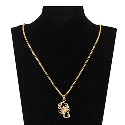 Guangcailun Cadena exagerada Retro de aleación Collar de la Forma de escorpión Colgante Collar suéteres escorpión Collar Collar suéteres para los Hombres de Las Mujeres
